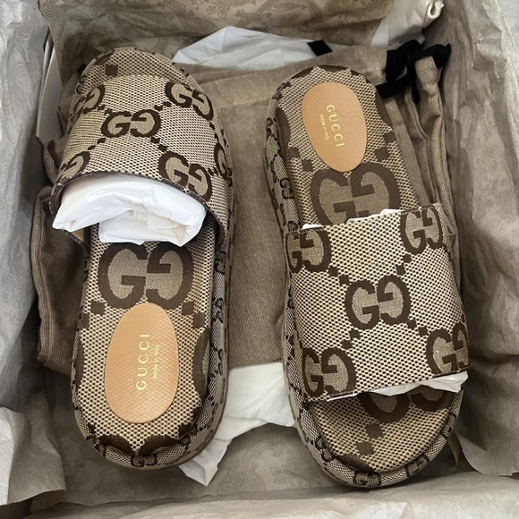 Gucci Womens Platform Slide Sandals Sandals